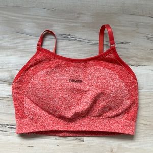 Gymshark: red marl sports bra